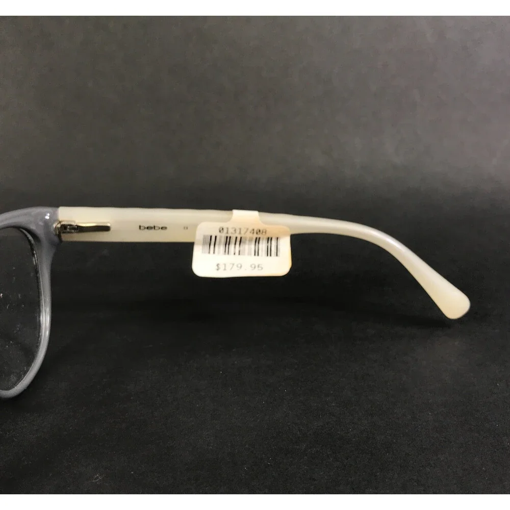 Bebe Eyeglasses Frames NOTICE ME BB5100 001 JET SNAKE Cat Eye Full Rim 51-16-135